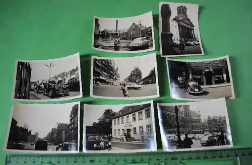 acht tolle alte Fotos- Rundreise Brüssel - Aachen - Oldtimer VW Käfer - 50-60er 