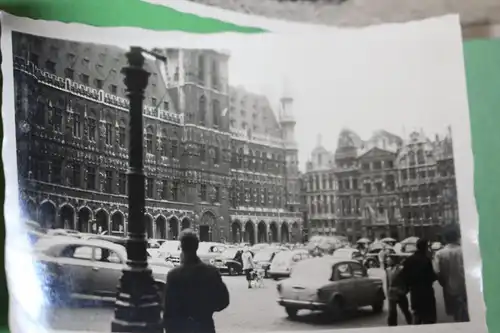 acht tolle alte Fotos- Rundreise Brüssel - Aachen - Oldtimer VW Käfer - 50-60er