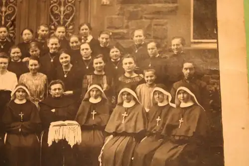 tolles altes Foto - Klosterschule ?? Mädchen - Nonnen - 1910-30 ???