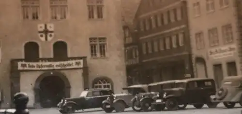 tolles altes Foto - Bad Mergentheim - Marktplatz -  altes Rathaus 30-40er Jahre