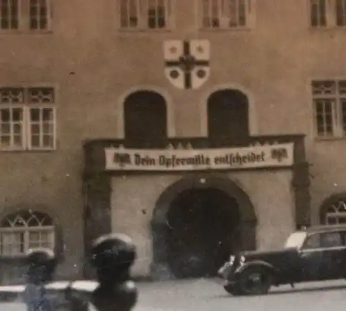 tolles altes Foto - Bad Mergentheim - Marktplatz -  altes Rathaus 30-40er Jahre