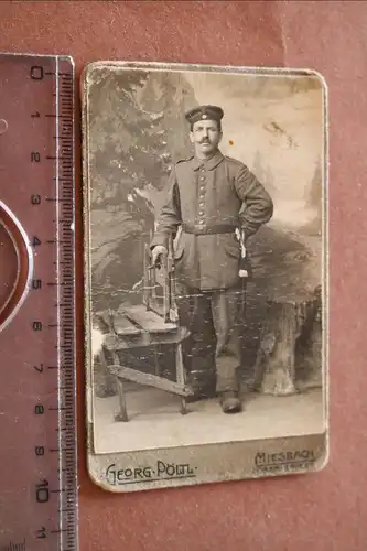 tolles altes CDV Foto - Portrait eines Soldaten - Miesbach