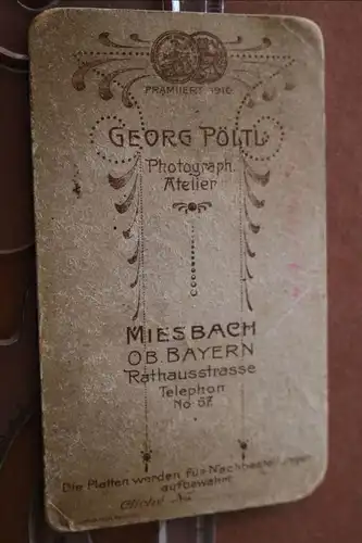 tolles altes CDV Foto - Portrait eines Soldaten - Miesbach 