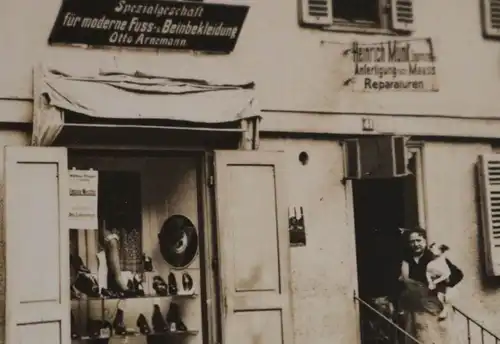 tolles altes Foto - Haus Geschäft Otto Arnemann Spezialgeschäft  Bad Nauheim