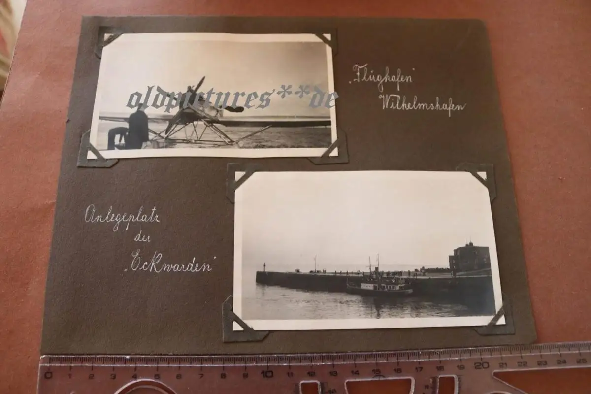24 tolle alte Fotos  Wilhelmshaven 1927  Wasserflugzeug, Hafen, Werft usw 5