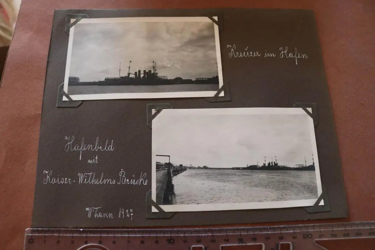 24 tolle alte Fotos  Wilhelmshaven 1927  Wasserflugzeug, Hafen, Werft usw 7