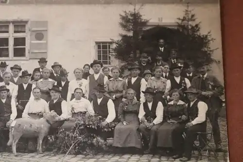 tolles altes Foto - Personen vor dem Gasthaus z. goldenen Adler Fürth Umgebung