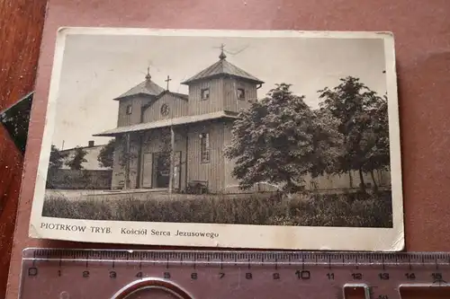 tolle alte Karte - Piotrkow Tryb. Kosciol Serca Jezusowego Łódź Feldpost 1939 