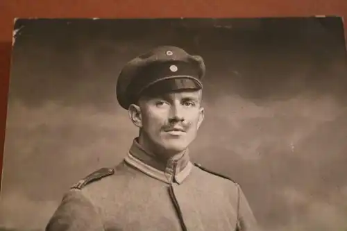 tolles altes Foto - Portrait eines Soldaten  Gruß aus Galizien 1917