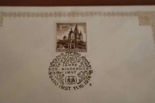 toller alter Briefumschlag Miniaturausgabe ?? Briefmarke Österreich 1974