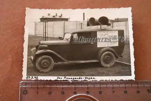 tolles altes Foto - Oldtimer Propaganda-Wagen Fussball Flakabtlg. Legion Condor
