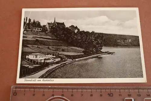 tolle alte Karte - Strandcafé am Harkortsee  1951