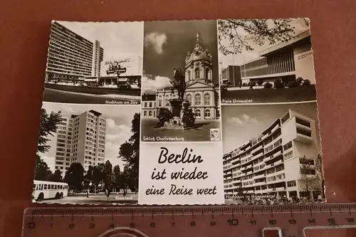 tolle alte Karte - Berlin ist wieder eine Reise wert - Ansichten  60-70er Jahre