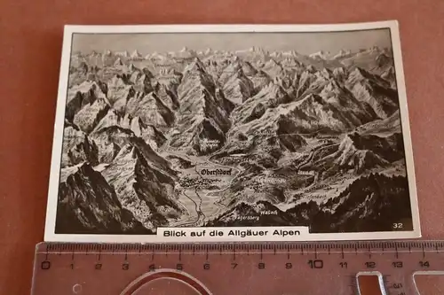 tolle alte Karte - Blick auf die Allgäuer Alpen 30-50er Jahre ?
