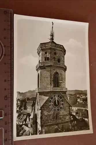 tolle alte Karte - Stuttgart Stiftskirchenturm - 30-50er Jahre ?