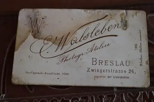 altes CDV-Foto - drei Kinder - Geschwister ? Breslau