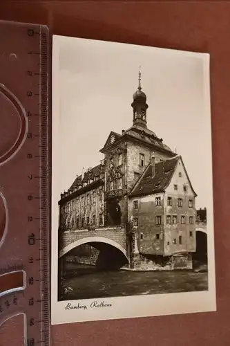 tolle alte Karte  Rathaus Bamberg  50-70er Jahre ??