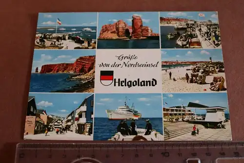 tolle alte Karte - Ansichten Nordseeinsel Helgoland  50-60er Jahre
