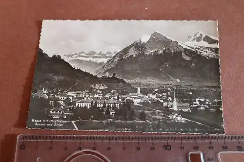 tolle alte Karte - Ragaz mit Churfirsten - 1939