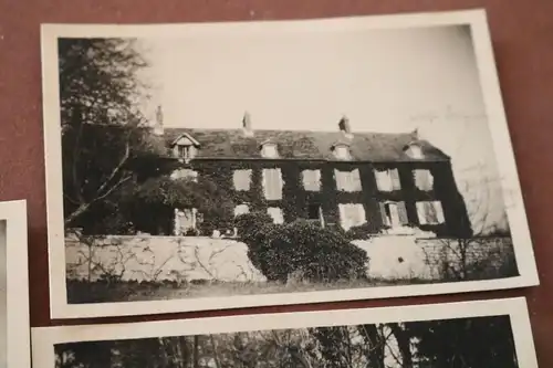 fünf alte Fotos eines Soldaten - zerstörte Stadt, Gebäude Quartier usw. Frankrei