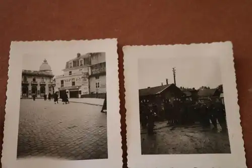 sieben alte Fotos eines Soldaten Frankreich Épinal, Gefangene, Flughafen, Eglise