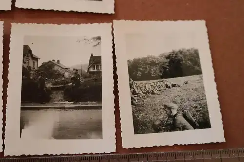 sieben alte Fotos eines Soldaten Frankreich Épinal, Gefangene, Flughafen, Eglise