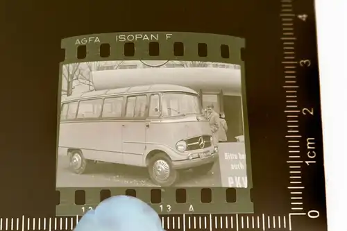 tolles altes Negativ - Oldtimer Transporter  Mercedes O 319  - 50er Jahre 