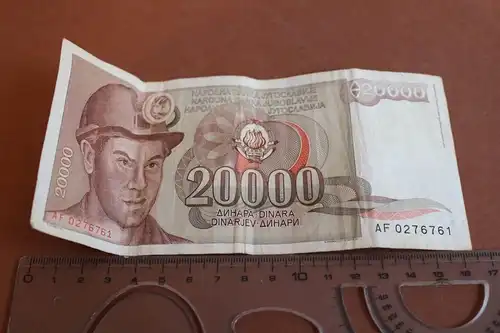 toller Geldschein 20000 Dinara Jugoslawien  80er Jahre