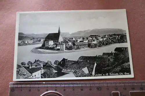 tolle alte Karte - Laufen a.d. Salzach Ob.Bay.  30-40er Jahre ?