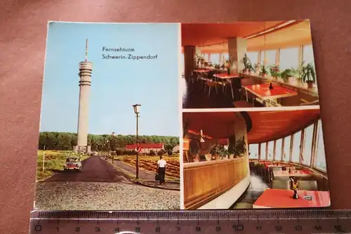 tolle alte Karte - Schwerin -Fernsehturm Zippendorf  - 70-80er Jahre ?