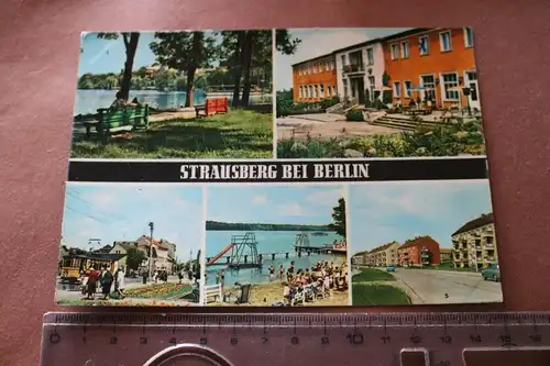 tolle alte Karte - Strausberg bei Berlin  1968