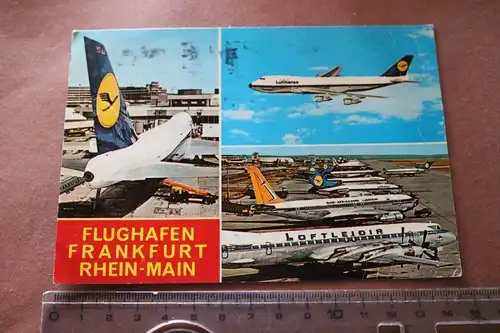 tolle alte Karte Flughafen Frankfurt Rhein-Main - Lufthansa  1973