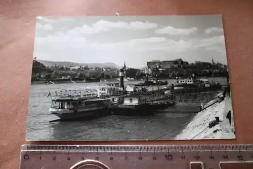 tolle alte Karte Budapest Schiffsstation Raddampfer 60-70er Jahre ?