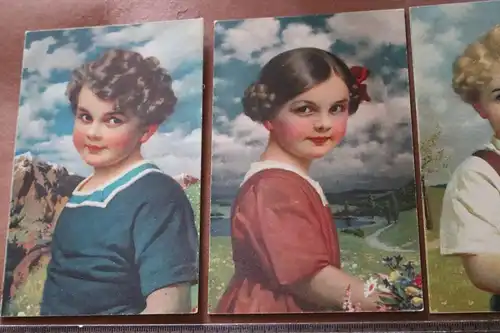vier tolle alte Karten  Kinder -Portraits - 1900-1920