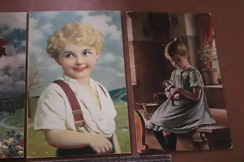 vier tolle alte Karten  Kinder -Portraits - 1900-1920