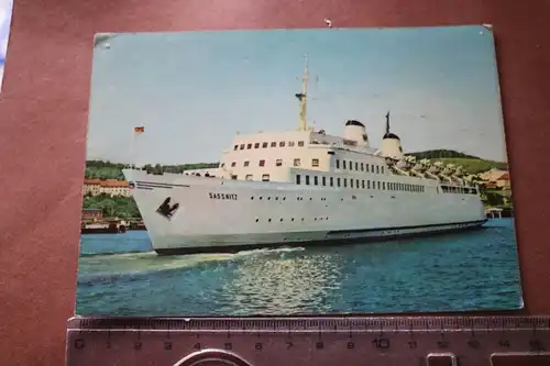 tolle alte Karte - Fährschiff Saßnitz  70er Jahre ?