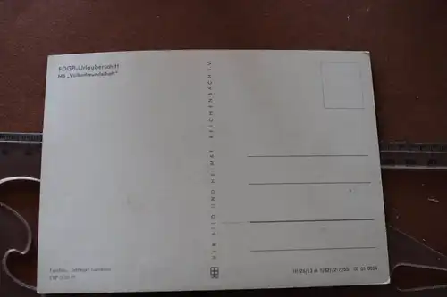 tolle alte Karte - FDGB-Urlaubsschiff MS Völkerfreundschaft 