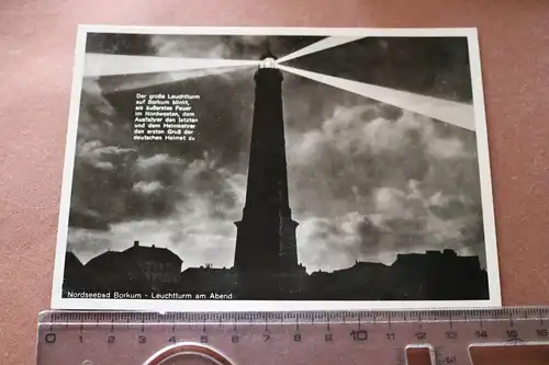 tolle alte Karte Leuchtturm Nordseebad Borkum  30-50er Jahre 
