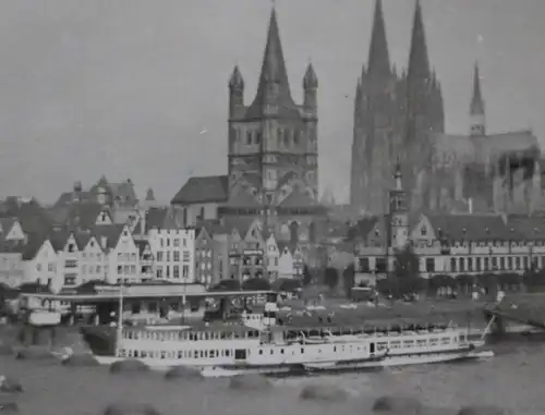 tolles altes Foto - Ansicht Köln mit Raddampfer Bismarck ? 1938