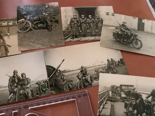 neun tolle alte Fotos Krads, Motorräder, Soldaten   Repro !!!!!!