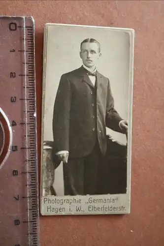 tolles kleines CDV Foto - Portrait eines Mannes aus Hagen i.W.