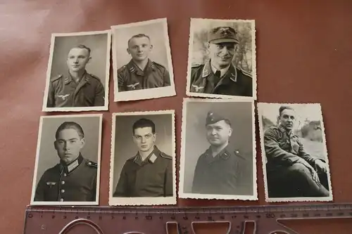 sieben tolle kleine Portaits von Soldaten 