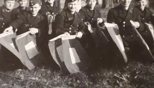 tolles altes Foto -  Matrosen, Signalgeber Schulung ? 