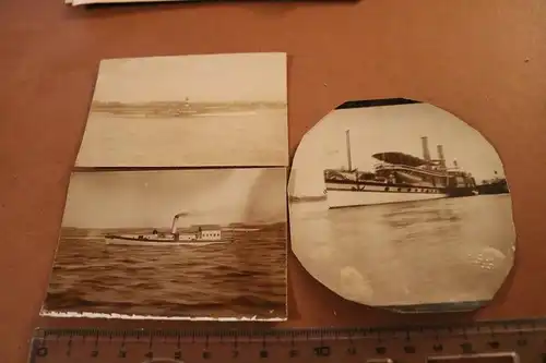 drei tolle alte Fotos  Raddampfer , Dampffschiffe 1910-20 ???