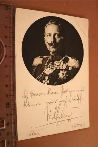 tolle alte Karte - Kaiser Wilhelm Portrait zu Gunsten des Roten Kreuzes