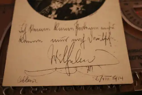 tolle alte Karte - Kaiser Wilhelm Portrait zu Gunsten des Roten Kreuzes 