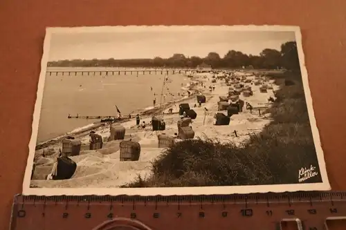 tolle alte Karte -  Strand Strandkörbe - Ostseebad Boltenhagen