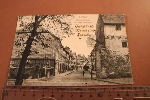 tolle alte Karte - Einbeck Tidexerstrasse mit alter Stadtmauer 20-30er Jahre ?