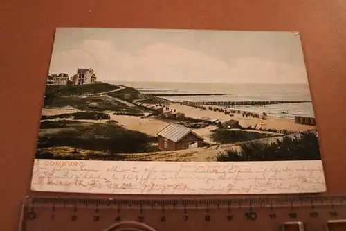 tolle alte Karte - Domburg Strand Niederlande  1906
