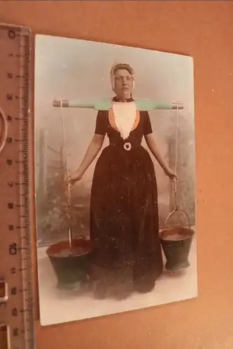 tolle alte Karte -  Niederländische Milchfrau  1900-1910 